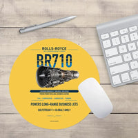 Thumbnail for BR710 design on yellow round mouse pad