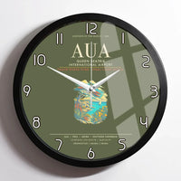 Thumbnail for Queen Beatrix International Airport AUA Wall-Clock Framed - Green Army