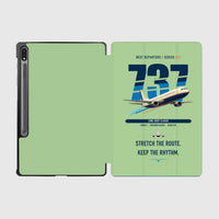 Thumbnail for Boeing 737-400 Classic design on light green samsung tablet tablet case