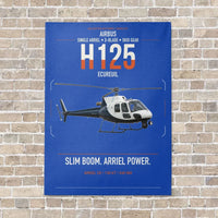 Thumbnail for Airbus H125 vertical canvas print - no frame - blue background