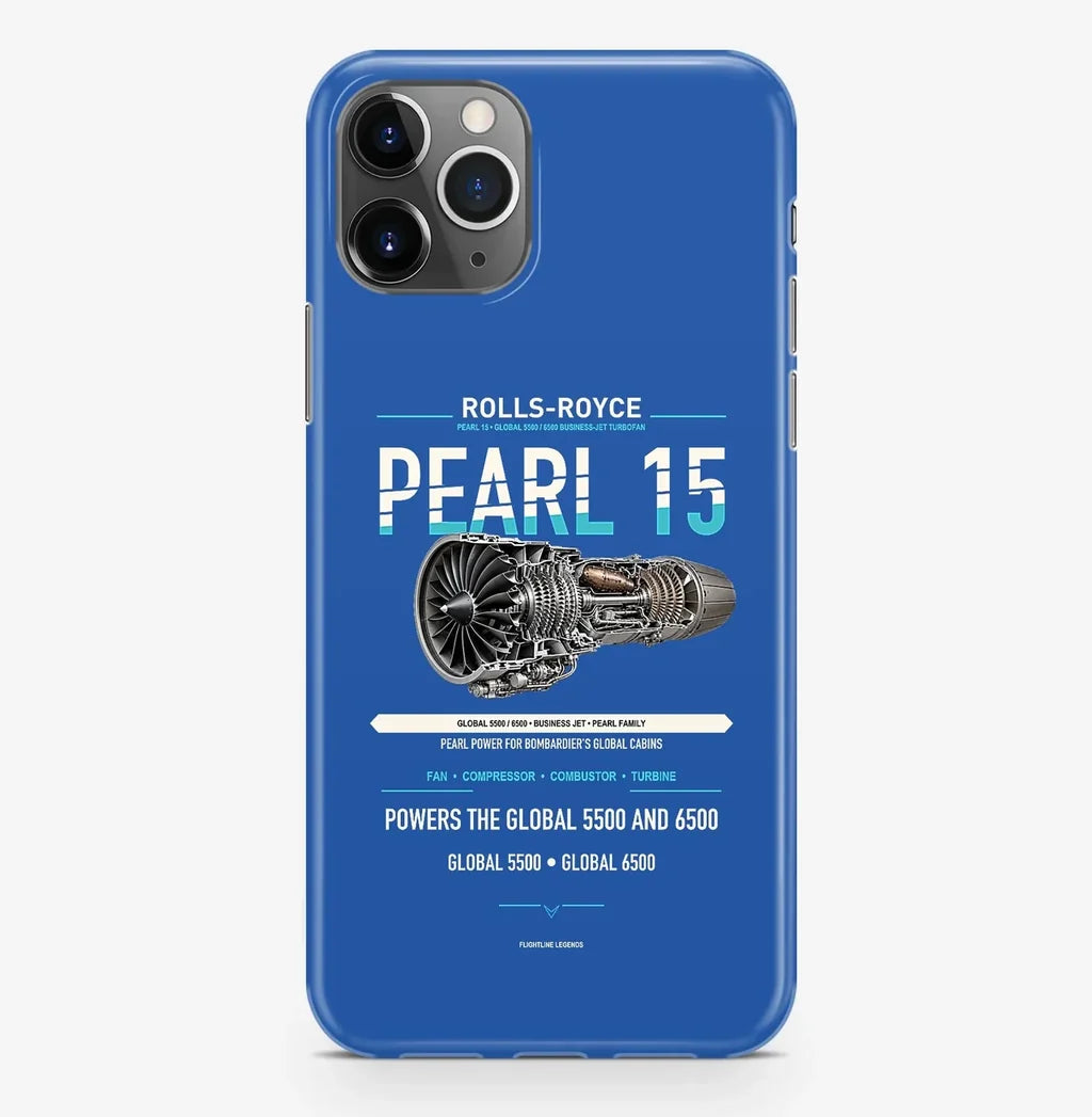 PEARL 15 Case ProMax design on blue iphone case promax