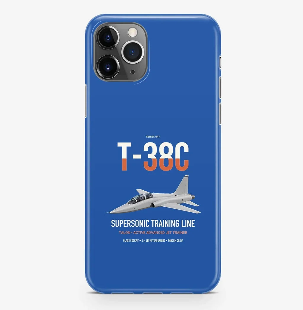 T-38C Talon design on blue magsafe iphone case, for iPhone Pro Max