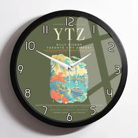 Thumbnail for Billy Bishop Toronto City Airport YTZ Wall-Clock Framed - Green Army