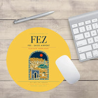 Thumbnail for Fes (FEZ) design on yellow round mouse pad