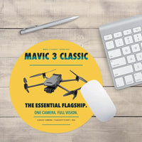 Thumbnail for DJI Mavic 3 Classic design on yellow round mouse pad