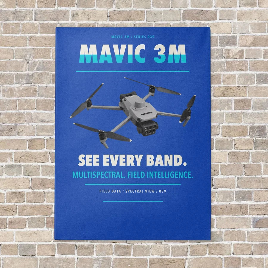 DJI Mavic 3 Multispectral vertical canvas print - no frame - blue background