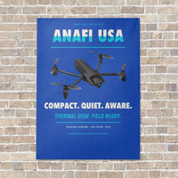 Thumbnail for Parrot ANAFI USA vertical canvas print - no frame - blue background