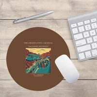 Thumbnail for VINTAGE G4493 - The Observation Car Rival - Designed Mouse Pads design on brown round