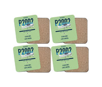Thumbnail for Tecnam P2002 Sierra MkII design on light green 4 pieces set coaster