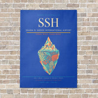 Thumbnail for Sharm El Sheikh International Airport SSH vertical canvas print - no frame - blue background