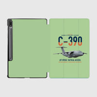 Thumbnail for C-390 Millennium design on light green samsung tablet tablet case