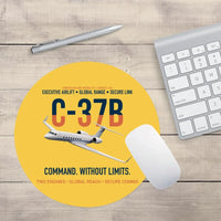 Thumbnail for C-37B Global Command Link design on yellow round mouse pad