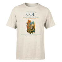 Thumbnail for Columbia Regional Airport (COU) T-Shirt single-side front print in Beige | columbia-regional-airport-cou-double-side-t-shirt