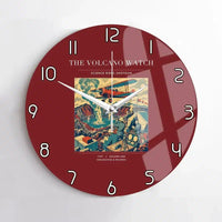 Thumbnail for VINTAGE G4042 - The Volcano Watch - Designed Wall Clocks design on darkred no-frame
