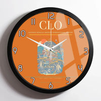 Thumbnail for Alfonso Bonilla Aragon International Airport CLO Wall-Clock Framed - Orange
