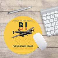 Thumbnail for Avro Lancaster B I design on yellow round mouse pad