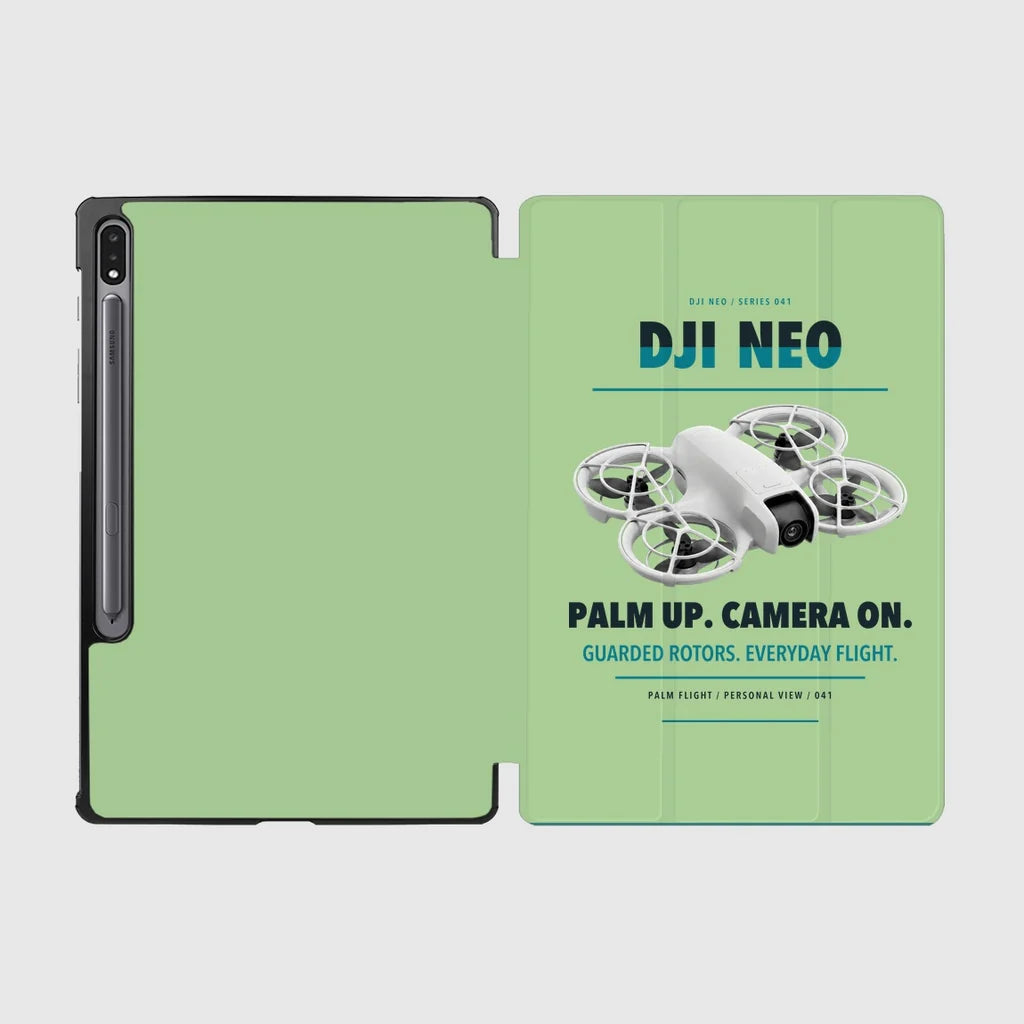 DJI Neo design on light green samsung tablet tablet case