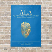 Thumbnail for Almaty International Airport ALA - Canvas Framed - Turquoise
