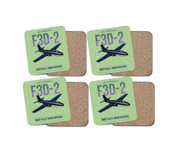 Thumbnail for F3D-2 Skyknight design on light green 4 pieces set coaster