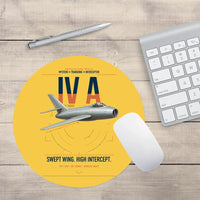 Thumbnail for Dassault Mystère IV A design on yellow round mouse pad