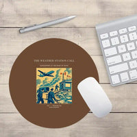 Thumbnail for VINTAGE G4288 - The Weather Station Call - Designed Mouse Pads design on brown round