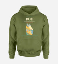 Thumbnail for Bournemouth Airport (BOH) design on green army hoodie single-side print