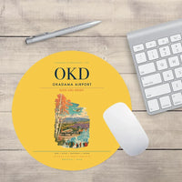 Thumbnail for Okadama Airport (OKD) design on yellow round mouse pad