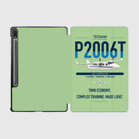 Thumbnail for Tecnam P2006T design on light green samsung tablet tablet case