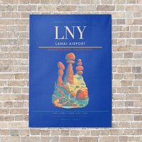 Thumbnail for Lanai Airport LNY vertical canvas print - no frame - blue background