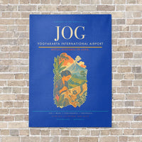 Thumbnail for Yogyakarta International Airport JOG vertical canvas print - no frame - blue background