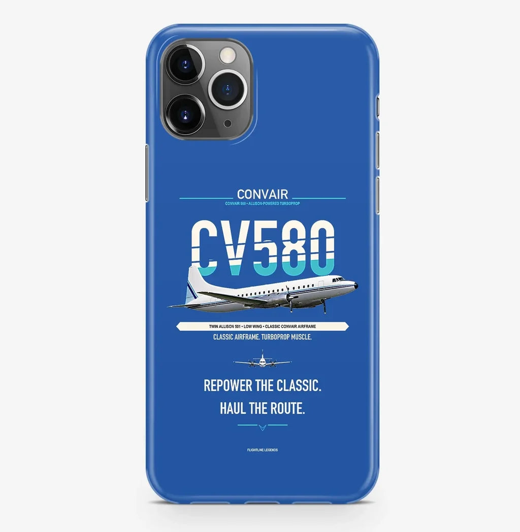 Convair 580 Case ProMax design on blue iphone case promax