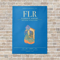 Thumbnail for Florence Airport FLR - Canvas Framed - Turquoise