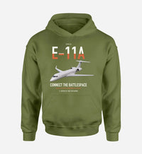 Thumbnail for E-11A BACN design on green army double-side hoodie, single-side print