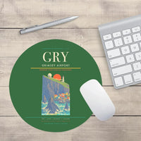Thumbnail for Grimsey Airport GRY Mouse-Pad Round - Green