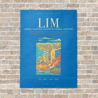 Thumbnail for Lima Jorge Chavez International Airport LIM - Canvas Framed - Turquoise