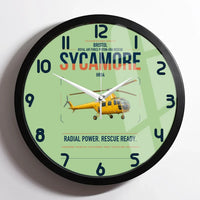 Thumbnail for Bristol Sycamore HR14 design on light green framed wall clock