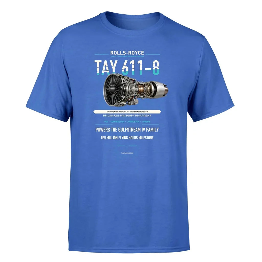 TAY 611-8 design on blue single side