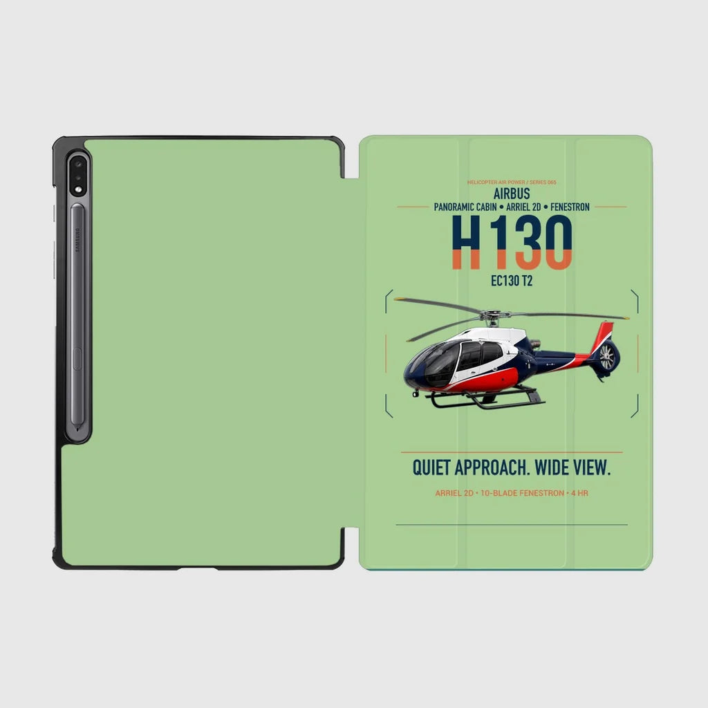 Airbus H130 design on light green samsung tablet tablet case