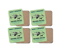 Thumbnail for DJI Mavic 3 Enterprise design on light green 4 pieces set coaster
