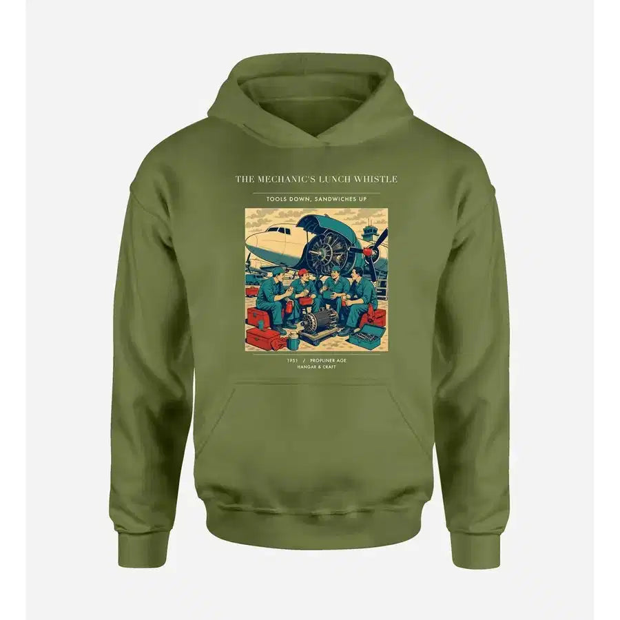 VINTAGE G4452 - The Mechanic's Lunch Whistle - Premium Hoodie design on greenarmy premium
