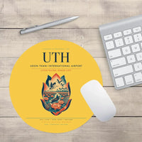 Thumbnail for Udon Thani International Airport (UTH) design on yellow round mouse pad