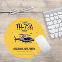 Thumbnail for Leonardo TH-73A Thrasher design on yellow round mouse pad