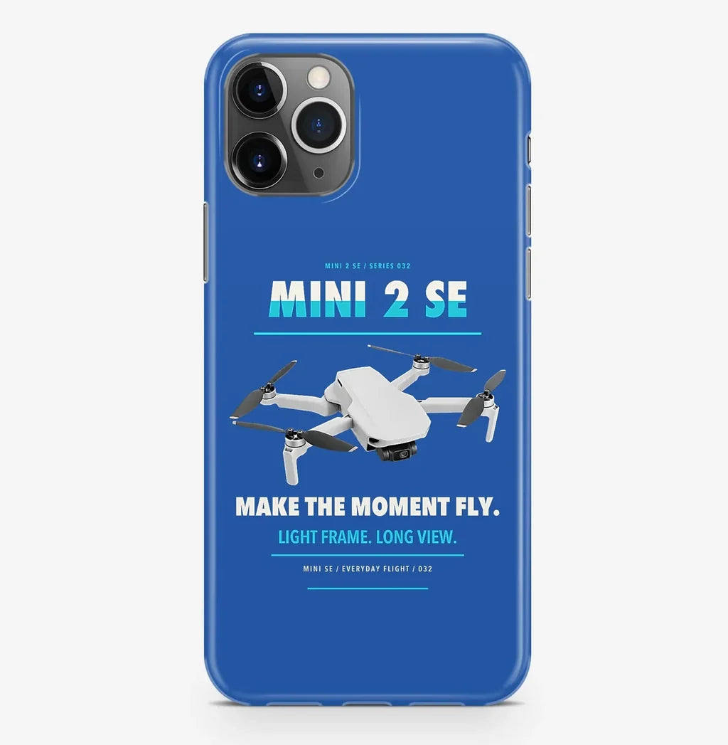 DJI Mini 2 SE Case ProMax design on blue iphone case promax