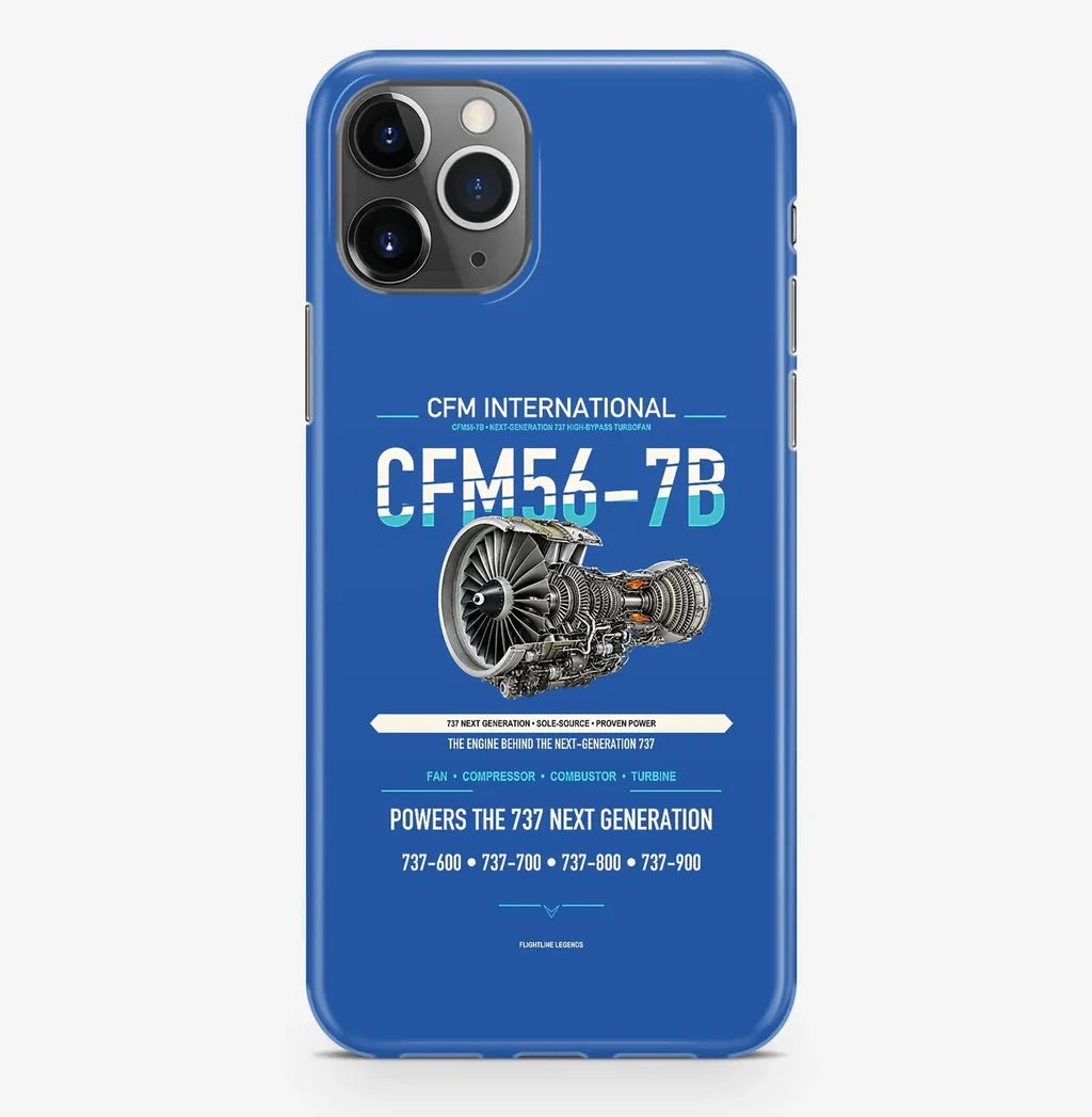 CFM56-7B Case ProMax design on blue iphone case promax