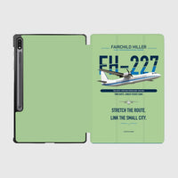 Thumbnail for Fairchild Hiller FH-227B design on light green samsung tablet tablet case