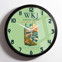 Thumbnail for Wakkanai Airport (WKJ) design on light green framed wall clock