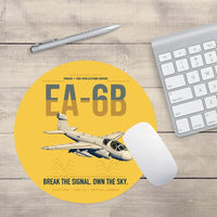 Thumbnail for EA-6B Prowler design on yellow round mouse pad