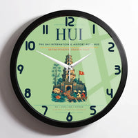 Thumbnail for Phu Bai International Airport (HUI) design on light green framed wall clock