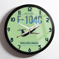 Thumbnail for F-104C Starfighter design on light green framed wall clock
