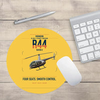 Thumbnail for Robinson R44 Raven II design on yellow round mouse pad